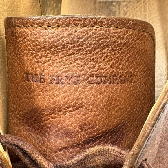 Frye Phillip Crepe Chukka Boots Brown Leather Mens Size 10D With Lace-Up Closure - Picture 11 of 12